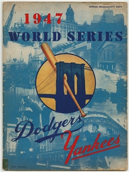 1947 New York Yankees and Brooklyn Dodgers World Series Un-Scored Program